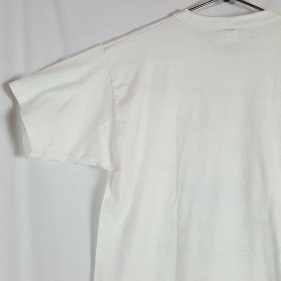 SOLD Vtg 80s Notre Dame Fighting Irish T-Shirt L White - Picture 8 of 11